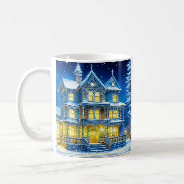 Mug Joyeux Noël Pretty Blue Maison de Noël (Gauche)