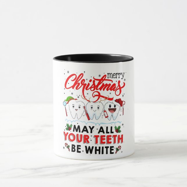 Mug Joyeux Noël Que toutes vos dents soient blanches (Centre)