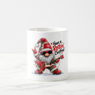 Mug Joyeux Noël Rock Gnome Guitare