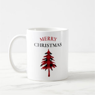 Mug Joyeux Noël Rouge et noir Buffalo Plaid