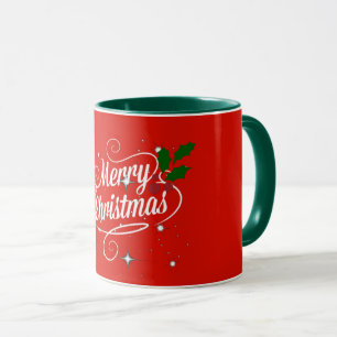 Mug Joyeux Noël rouge et vert,