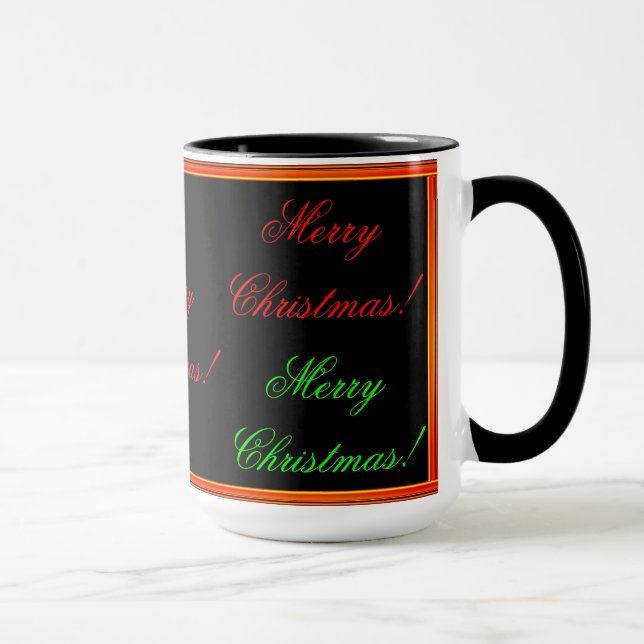 Mug Joyeux Noël Rouge Musique d'or (Droite)
