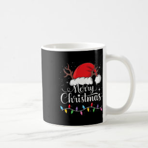 Mug Joyeux Noël Rouge Père Noël Chapeau Reindeer Famil