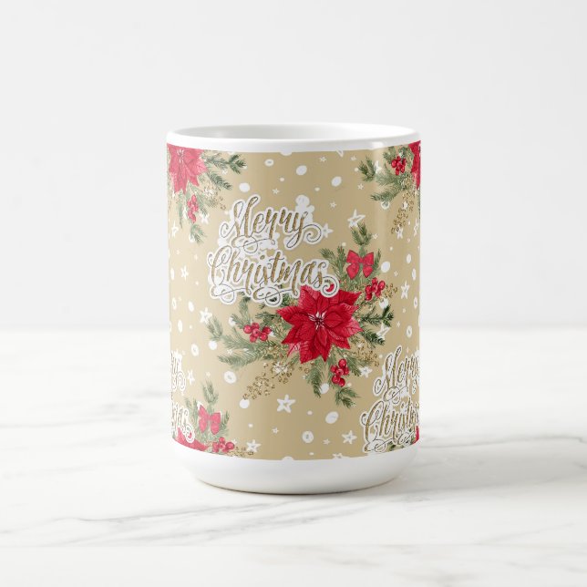 Mug Joyeux Noël Rouge Poinsettia (Centre)