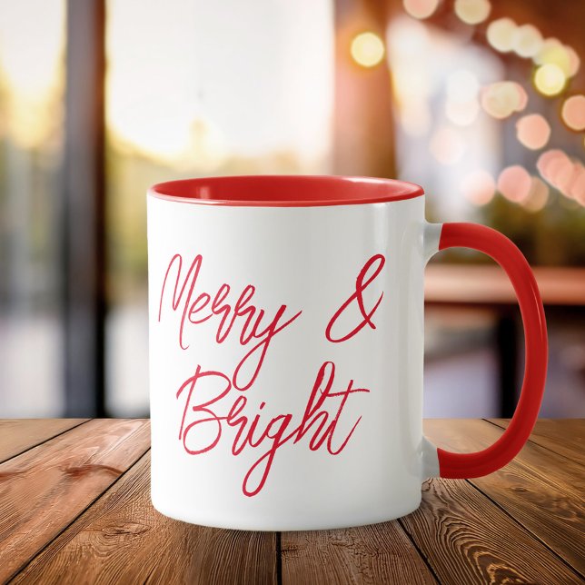 Mug Joyeux Noël rouge vif (Créateur téléchargé)