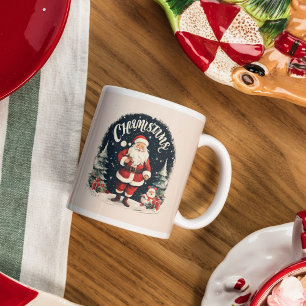 Mug Joyeux Noël rustique & Santa Cause