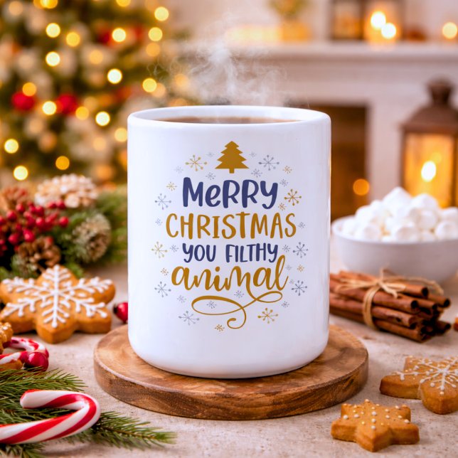 Mug Joyeux Noël, sale bête (Créateur téléchargé)