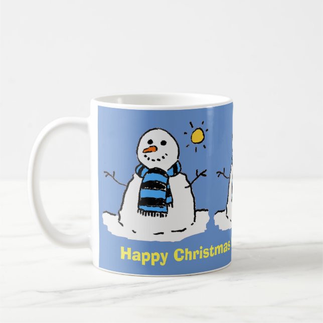 Mug Joyeux Noël Salutation personnalisée. (Gauche)