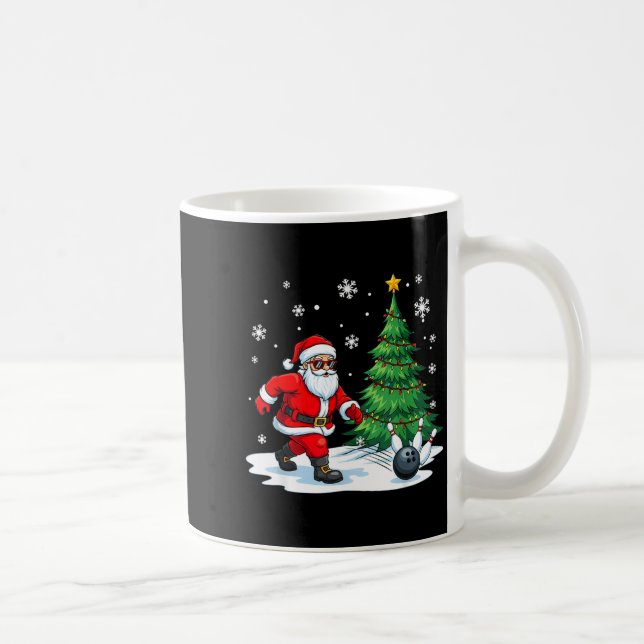 Mug Joyeux Noël Santa jouant au bowling Srt Amoureux  (Droite)