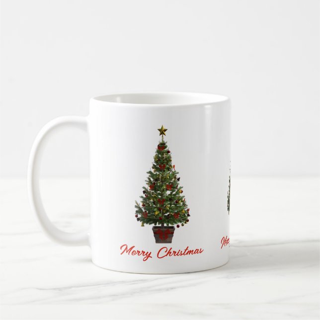 Mug Joyeux Noël. Sapin de Noël (Gauche)