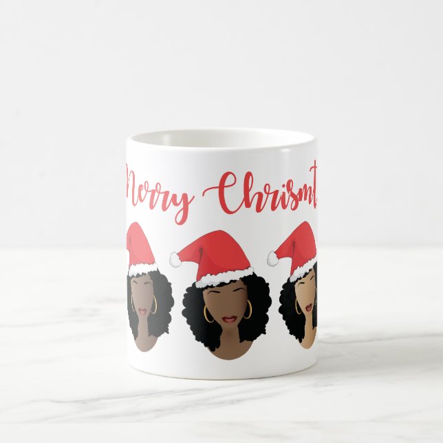 Mug Joyeux Noël, Shades de Melanin, Femmes noires (Centre)