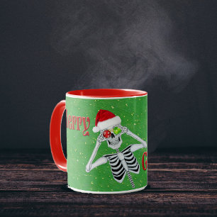 Mug Joyeux Noël Silencieux Squelette Ornement Casquett
