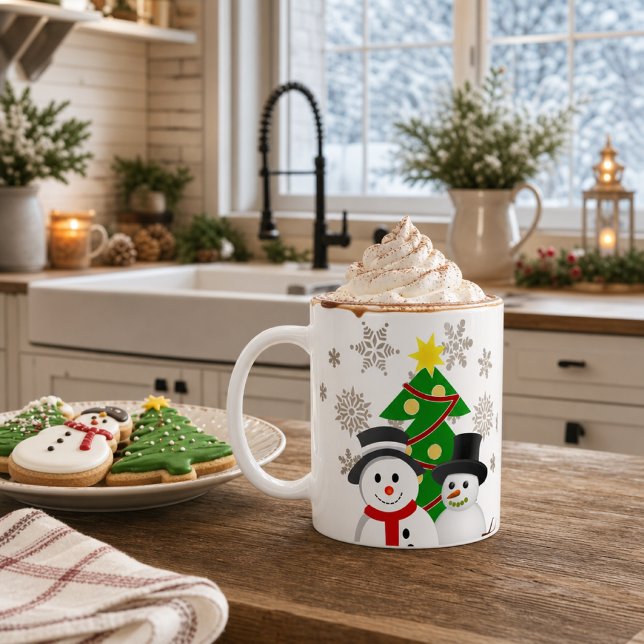 Mug Joyeux Noël Snowman Personnalisé (Créateur téléchargé)