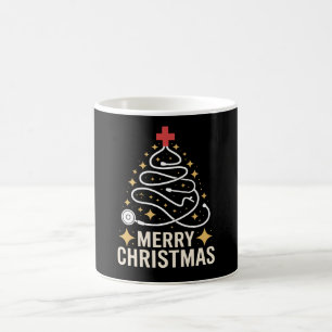 Mug Joyeux Noël Stéthoscope Arbre Infirmière Docteur X