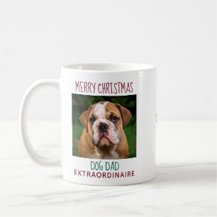 Mug Joyeux Noël Stylé Photo Dog Dad