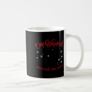 Mug Joyeux Noël Teckel Chien à Travers la Neige 