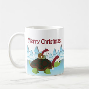 Mug Joyeux Noël! Tortue et escargot