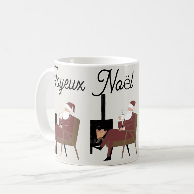 Mug Joyeux Noël Traditionnel Père Noël (Devant gauche)