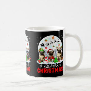 Mug Joyeux Noël Trois Père Noël Elf Reindeer Rottweile