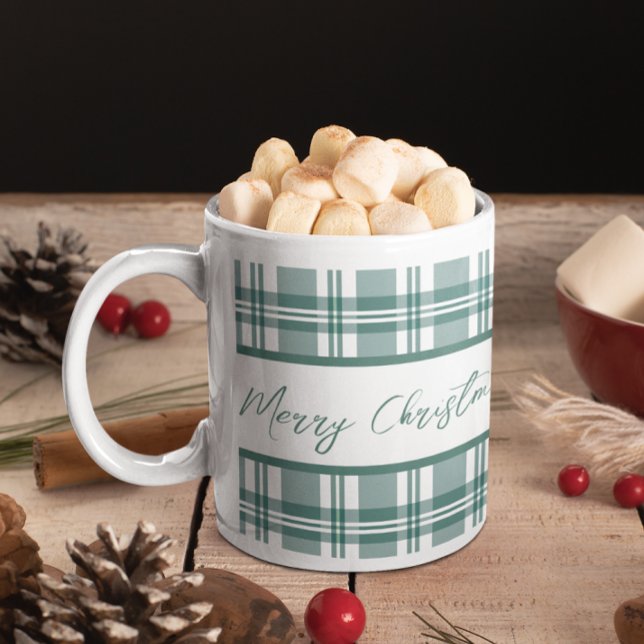 Mug Joyeux Noël Vert Plaid (Créateur téléchargé)