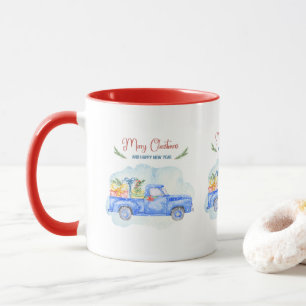 Mug Joyeux Noël Vintage Ramasser Camion