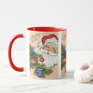 Mug Joyeux Noël vintage ! Santa Claus jovial
