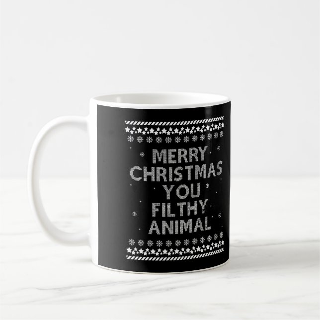Mug Joyeux Noël Vous Filet Animal Sweat - shirt à capu (Gauche)