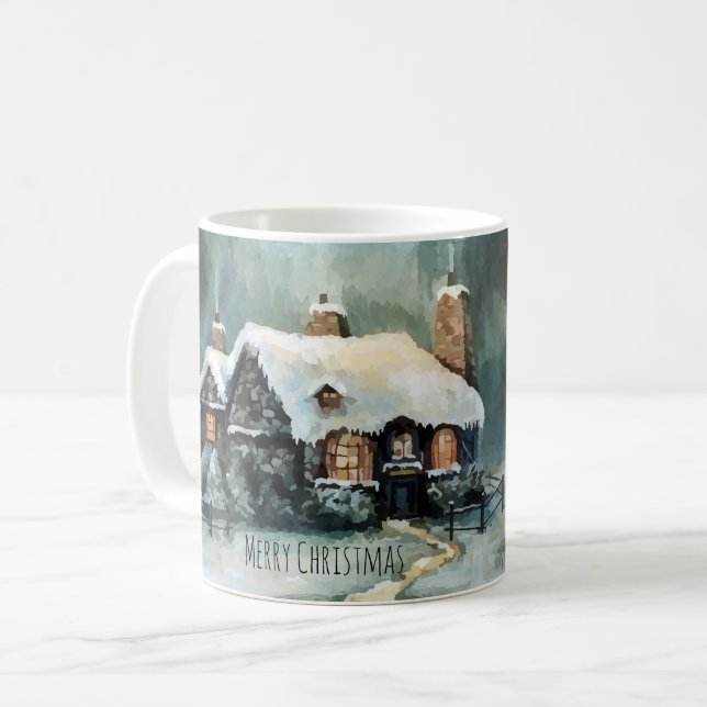 Mug Joyeux Noël Y'All merveilleuse nuit d'hiver (Devant gauche)