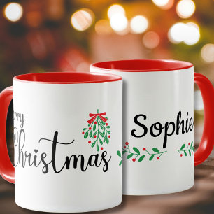 Mug Joyeux nom personnel de Noël