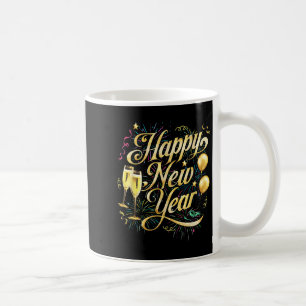 Mug Joyeux Nouvel An 2026 Feu d'artifice Confetti Nouv