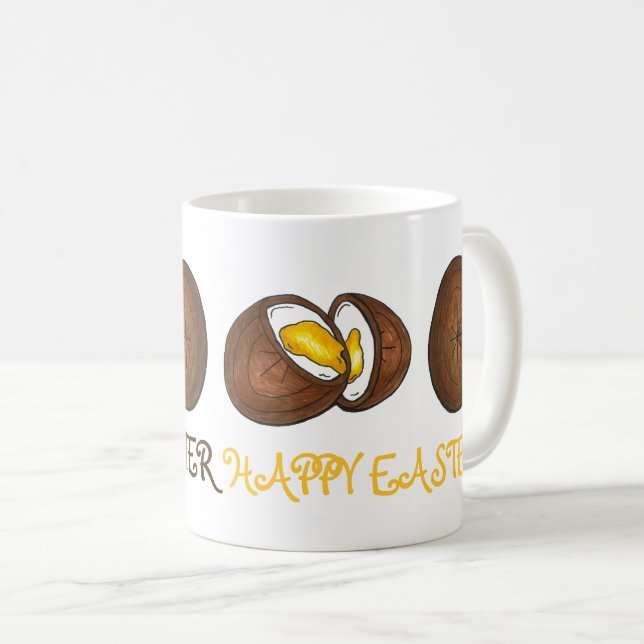 Mug Joyeux oeuf de bonbon à la crème de chocolat de Pâ (Devant droit)