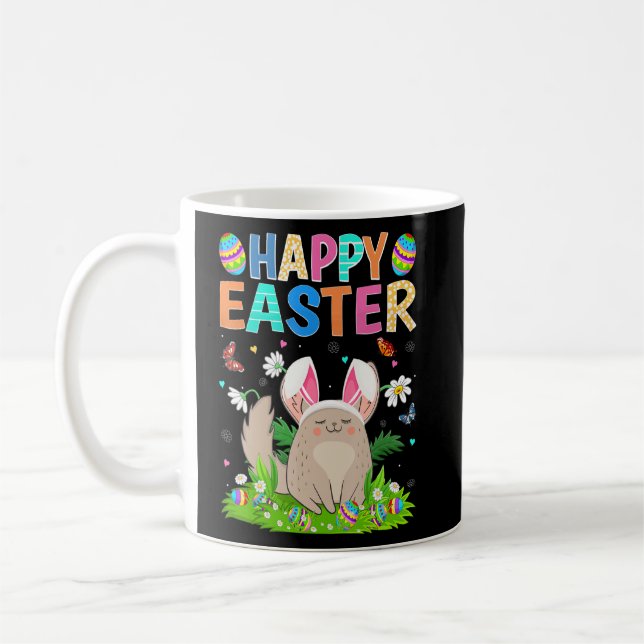 Mug Joyeux oeuf de lapin de Pâques Funny Chinchilla So (Gauche)
