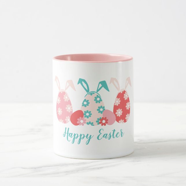 Mug Joyeux OEufs Décorés De Pâques Oreilles De Lapin (Centre)