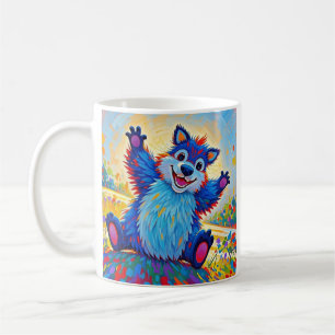 Mug Joyeux ours drôle Abstrait joli art animal