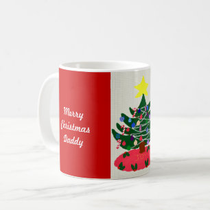 Mug Joyeux papa de Noël Arbre décoré