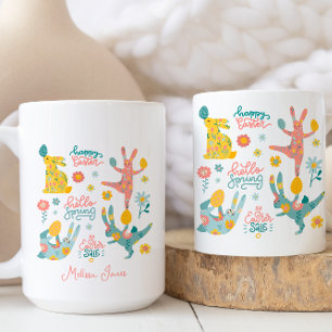 Mug Joyeux Pâques Bonjour Printemps Jouer Bunny