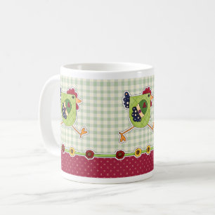 Mug Joyeux Pâques. Roosters Country Rustic Design Cade