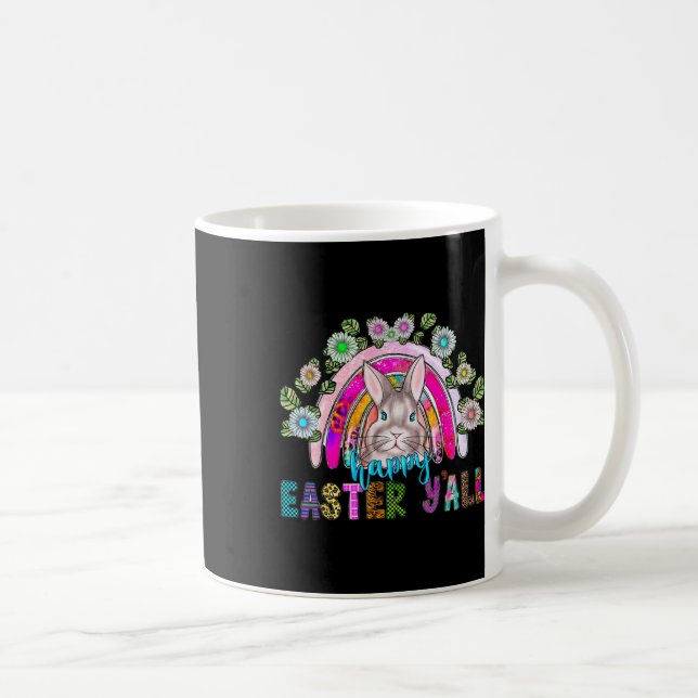 Mug Joyeux Pâques Y'all Trois oeufs de lapin mignons C (Droite)