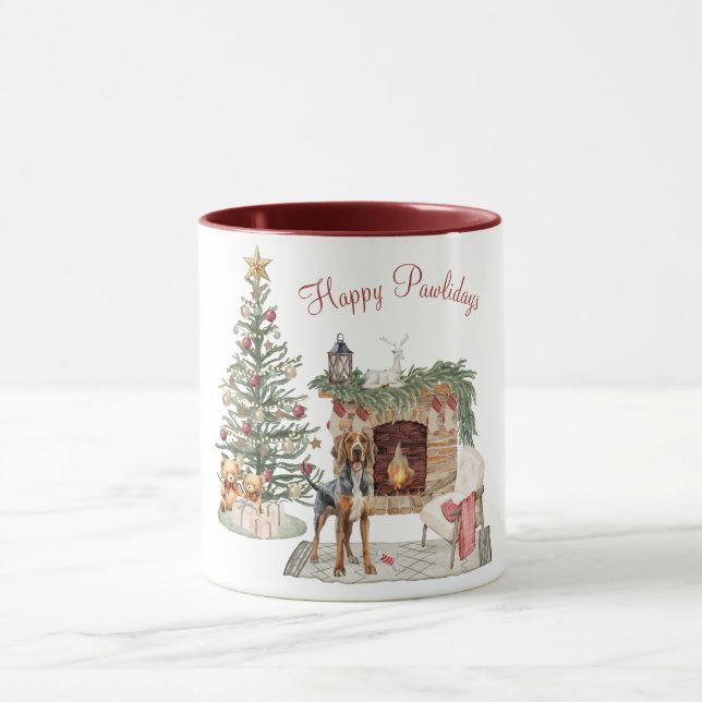 Mug Joyeux Pawlidays Design de Chien - Chien de Saint- (Centre)