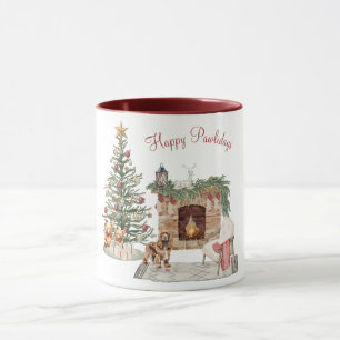 Mug Joyeux Pawlidays Design de Chien - Cocker Spaniel