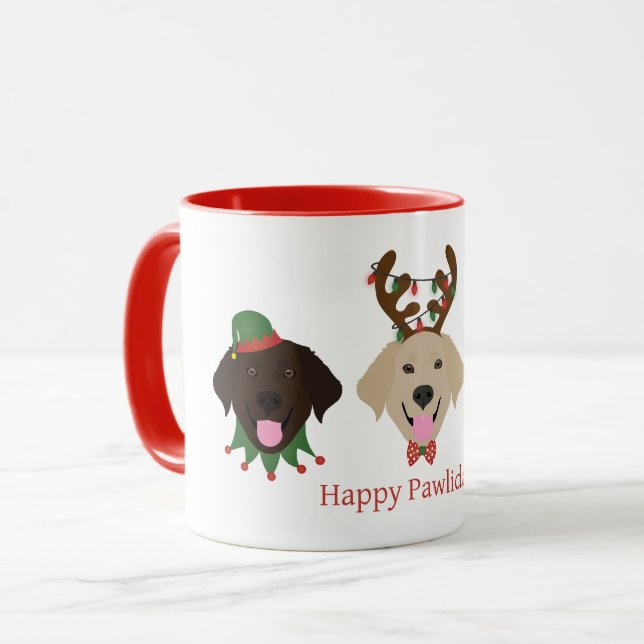 Mug Joyeux Pawlidays Labrador Retriever Dogs (Devant gauche)