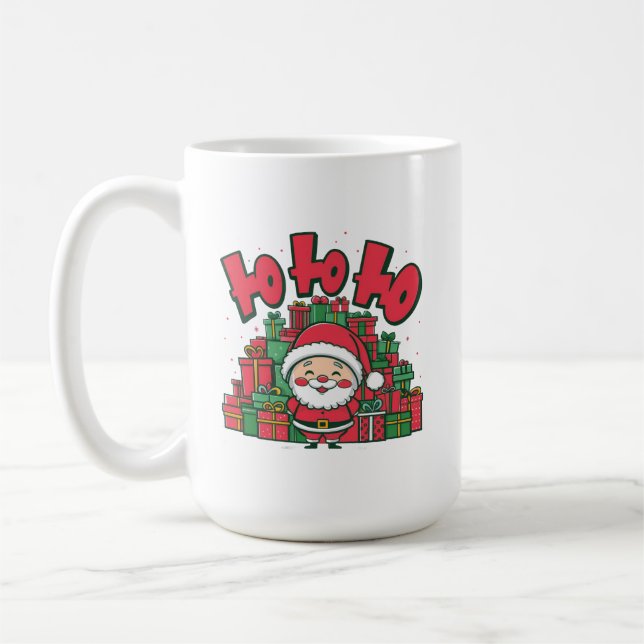 Mug Joyeux Père Noël de dessin animé Noël (Gauche)
