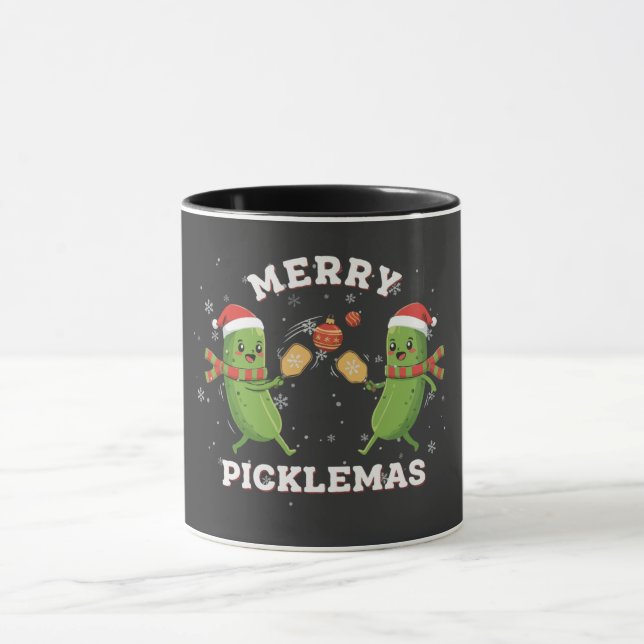 Mug  Joyeux Picklemas Pickleball de Noël Mignon  (Centre)