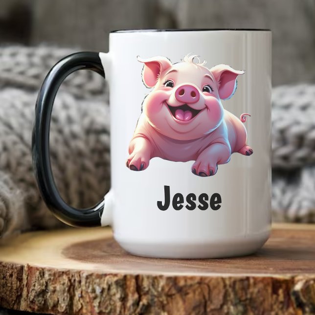 Mug Joyeux porc (Personalized gift mug)