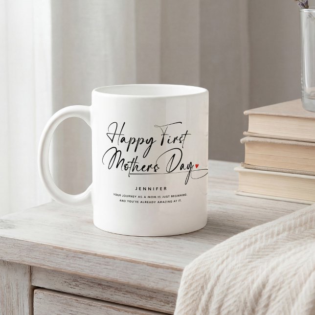 Mug Joyeux premier anniversaire de fête des mères Coll (Créateur téléchargé)