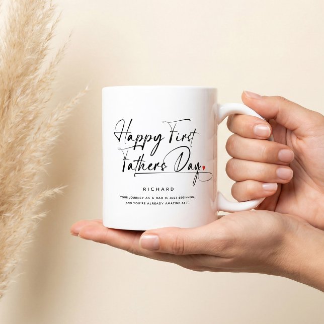 Mug Joyeux premier anniversaire de la fête des pères C (Créateur téléchargé)
