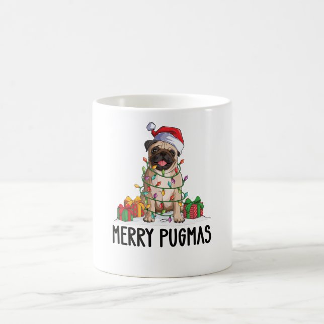 Mug Joyeux Pugmas Funny Carlin Noël 2022 Cadeau de Noë (Centre)