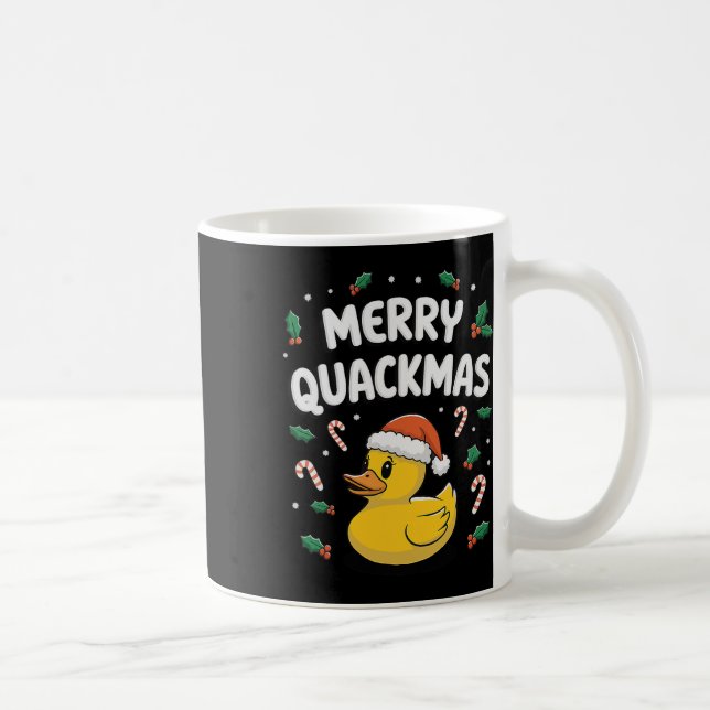 Mug Joyeux Quackmas Canard en caoutchouc Noël (Droite)