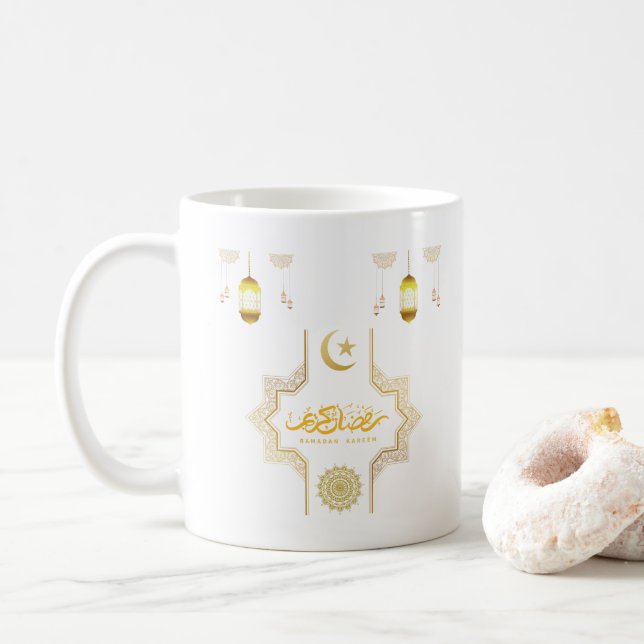 Mug Joyeux Ramadan Kareem - Aïd Moubarak souhaite des  (Avec donut)