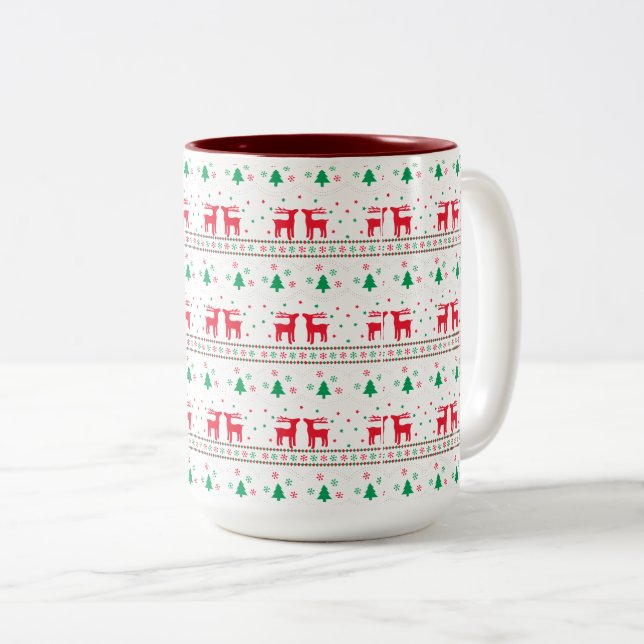 Mug Joyeux Renne de Noël (Devant droit)